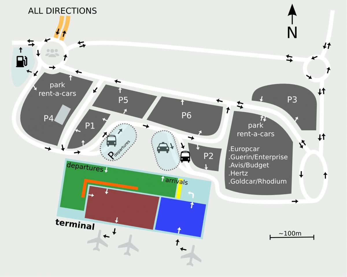 Sevilla flygplats karta