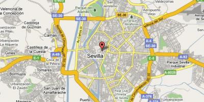 Barrio de santa cruz-Sevilla karta
