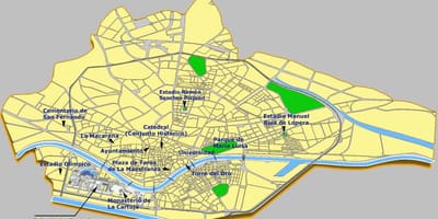 Sevilla spanien sevärdheter karta