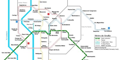 Karta över Sevilla tågstation